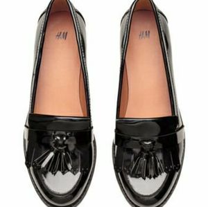 Black Patent Leather H&M Loafers